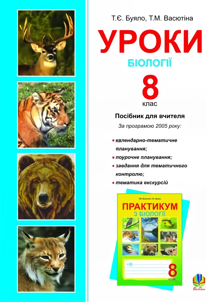 Уроки біології. 8 клас