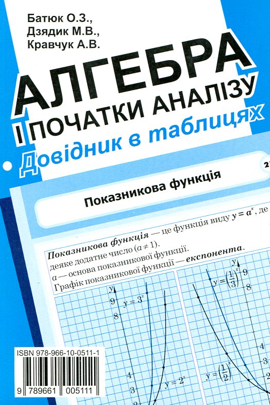 Алгебра і початки аналізу. Стереометрія. Довідник в таблицях
