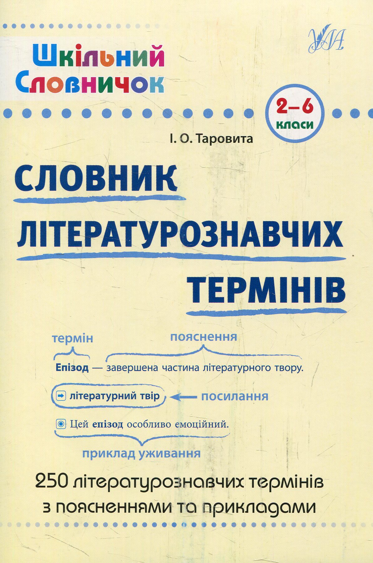 Шкільний словничок. Словник літературознавчих термінів. 2-6 класи