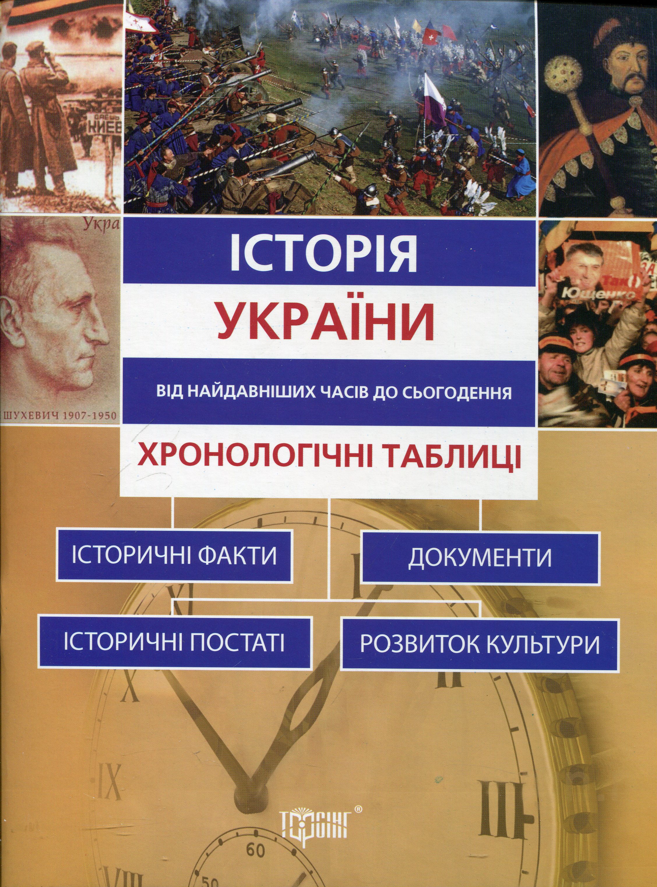 Таблиці та схеми Історія України. Хронологічні таблиці