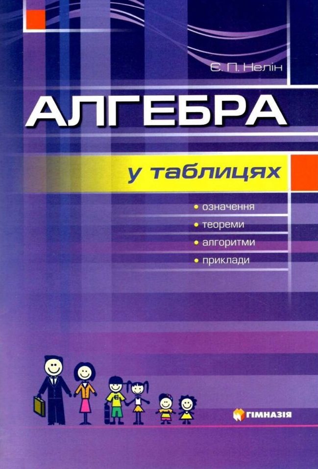 Алгебра у таблицях. Означення, теореми, приклади. Навчальний посібник для учнів 7-11 класів
