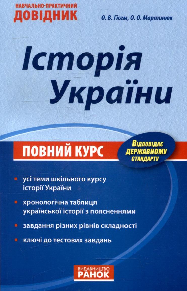 Історія України. Навчально-практичний довідник