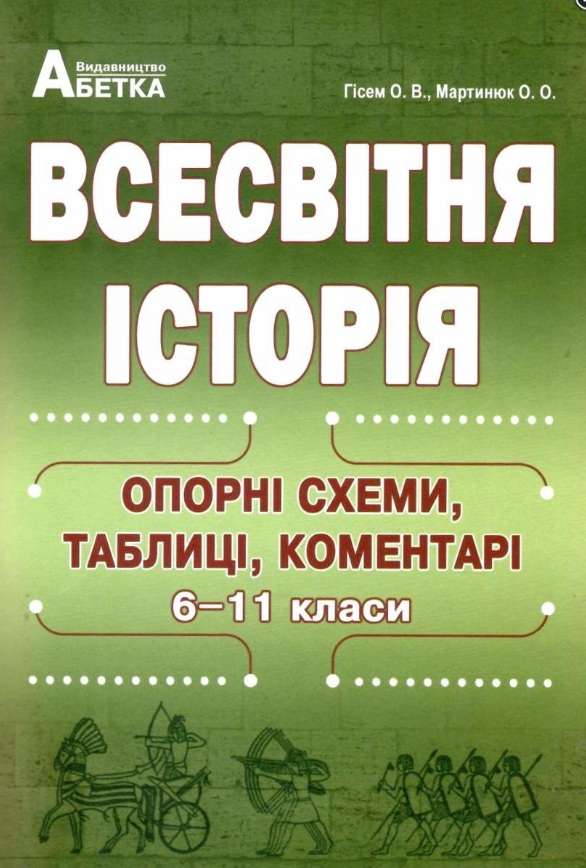 Всесвітня історія. Опорні схеми, таблиці, коментарі. 6-11 класи