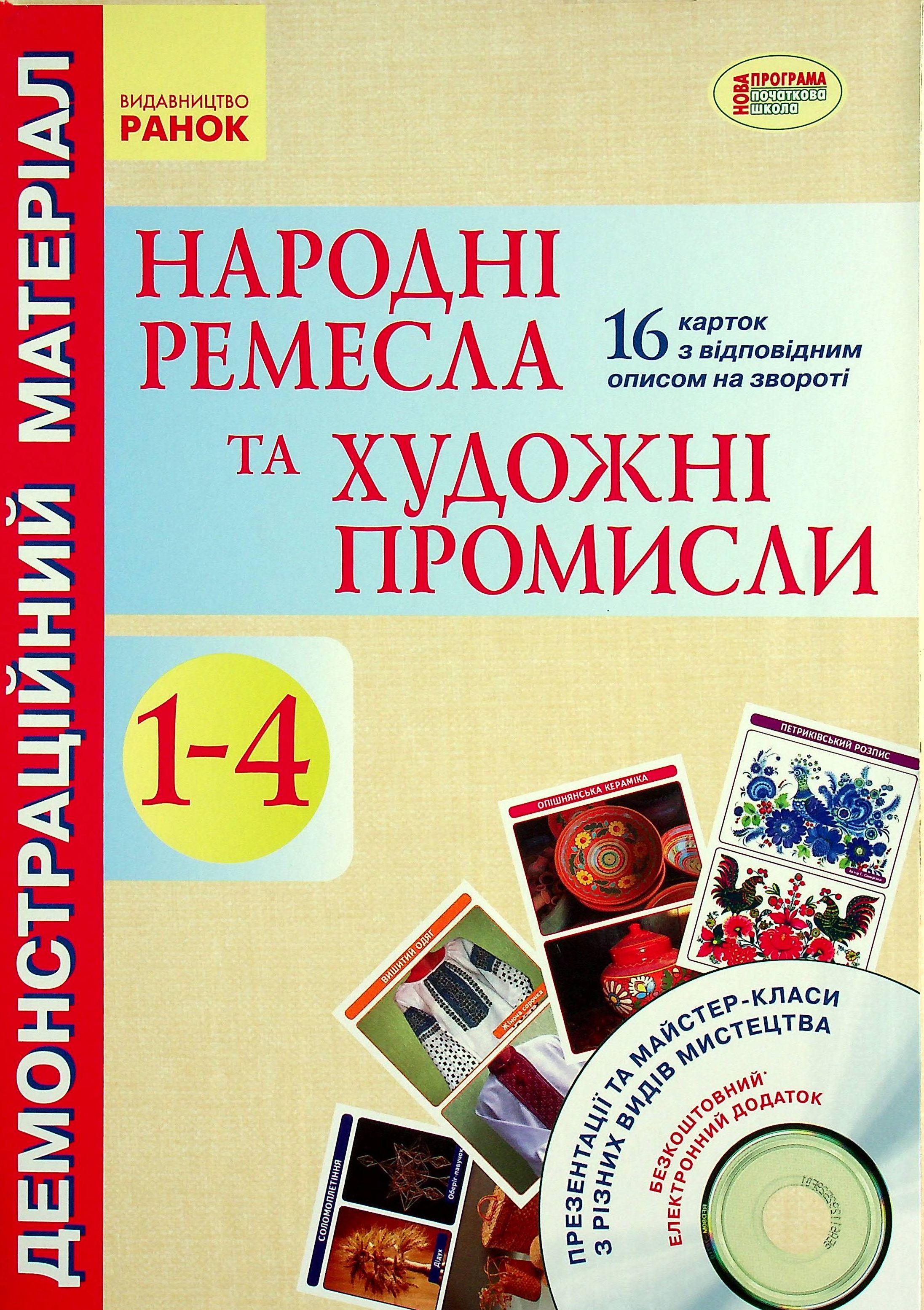 Народні ремесла та художні промисли. 1-4 клас. Демонстраційний матеріал (+ CD-диск)
