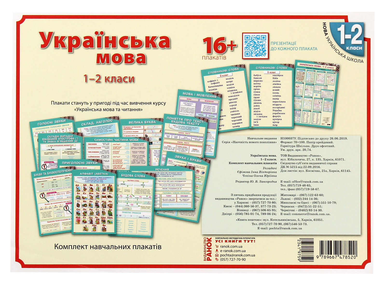 Українська мова. Плакати. 1-2 класи