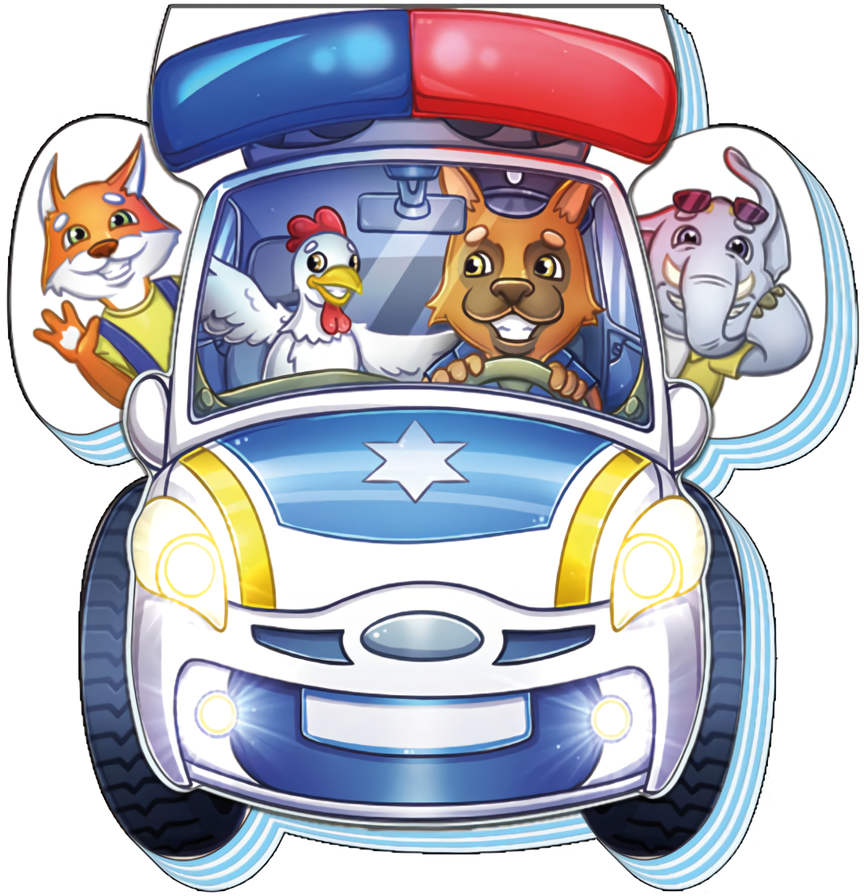 На дорозі. Поліцейська машина