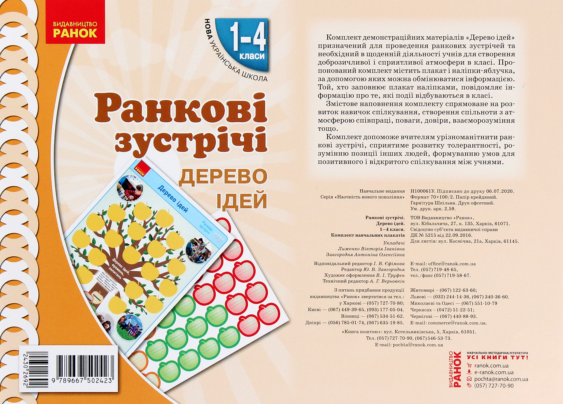 Ранкові зустрічі. Дерево ідей. Плакат. 1-4 класи