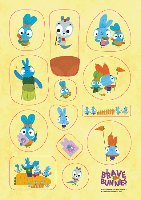 Набір наліпок «Brave Bunnies. Хоробрі зайці. Веселі займалята»