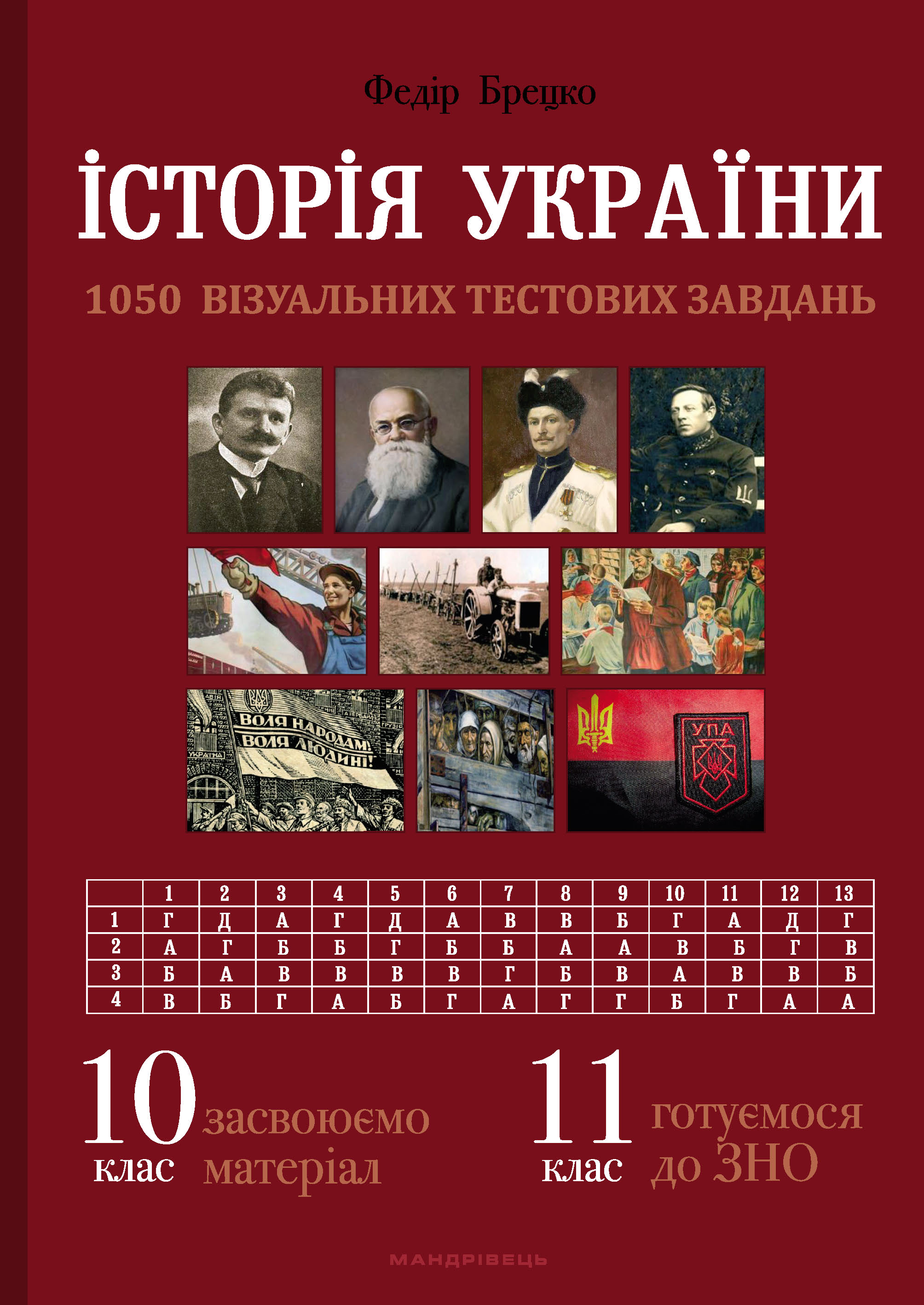 Історія України. 10 клас, 11 клас. 1050 візуальних тестових завдань