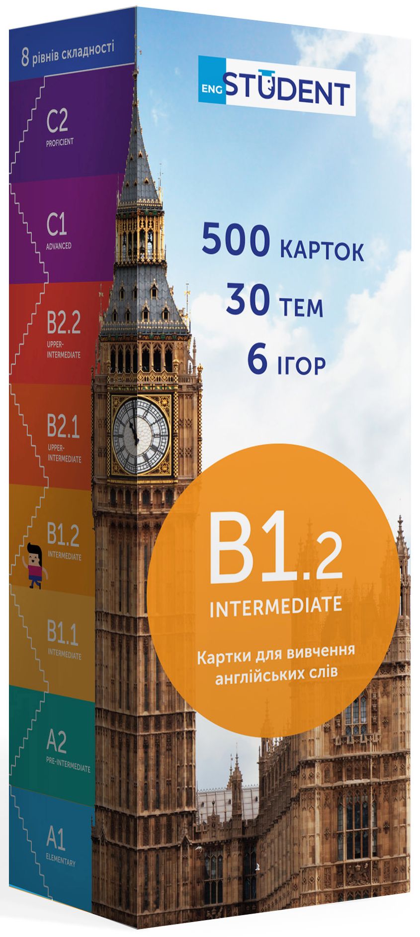 Посібник «Картки для вивчення англійської мови English Student Intermediate В1.2 New