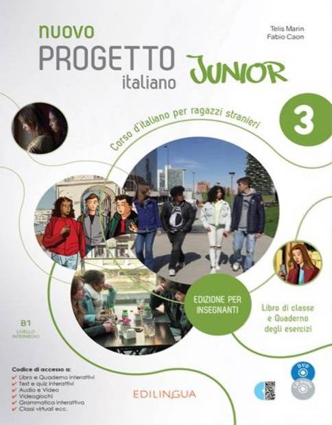 Progetto Italiano Junior Nuovo 3 Libro & Quaderno dell’insegnante + CD audio + DVD